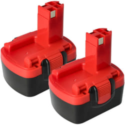 Vhbw - 2x batteria sostituisce Bosch 2 607 335 678, 2 607 335 669, 2 607 335 655, 2 607 335 685 per utensile elettrico (1500 mAh, NiMH, 14,4 v)