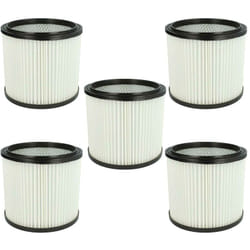 5x filtro a pieghe piatte compatibile con Metabo ASA9001, as 8000, asa 9001 aspirapolvere - Cartuccia filtrante - Vhbw