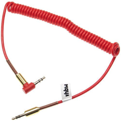 Vhbw - cavo adattatore stereo audio per diversi dispositivi - da jack 3,5 mm a 3,5 mm, placcato oro, angolare oro / rosso