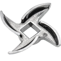 Vhbw - coltello a falce modello 12, foro centrale quadrato 12,2 x 12,2mm, in acciaio inossidabile compatibile con ade, Caso, Fama, kbs, tritacarne