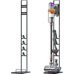 vhbw supporto verticale, stander compatibile con Dyson DC58, DC59, DC62, DC74, V10, V11, V11 Outsize aspirapolvere senza fili - grigio scuro