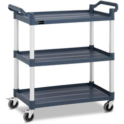 Carrello Di Servizio Ristorante Sala 3 Ripiani 4 Ruote Fino a 150 kg Alluminio
