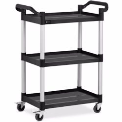 ⭐⭐⭐⭐⭐ Carrello di servizio robusto in plastica e alluminio con tre ripiani di marca Royal Catering ✅ Modello: RC-PSTB3800 ✅ A ...