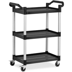 Carrello Portavivande Professionale Da Cucina Plastica 3 Ripiani 4 Ruote Fino A