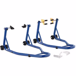 ⭐⭐⭐⭐⭐ Due robusti cavalletti alzamoto per ruota anteriore e posteriore di marca MSW Motor Technics ✅ Modello: MSW-MS-14 ✅ Art ...