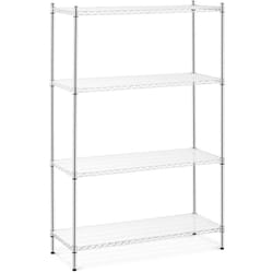 Scaffale Filo Metallico 1000 kg Scaffalatura con Tappetini 120 x 45 x 180 cm