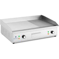 Royal Catering - Fry Top Elettrico Piastra Liscia In Inox Griglia Elettrica 727 x 420 mm 3000 w