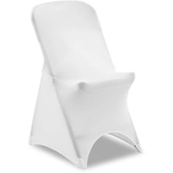 Coprisedia Elasticizzato Rivestimento Sedie In Elastan Bianco Elegante