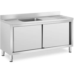 Royal Catering - Lavello In Acciaio Inox Cucina Professionale Lavandino 1 Vasca 500x400x240 mm