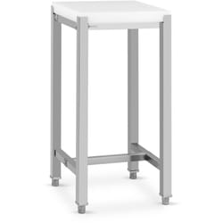 Royal Catering - Ceppo Da Macellaio In Legno Tagliere Per Carne 40 x 40 cm Acciaio Inox