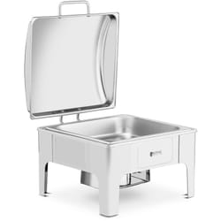 Royal Catering - Scaldavivande Chafing Dish 2/3 5,3 l 1 cella a combustibile semicircolare