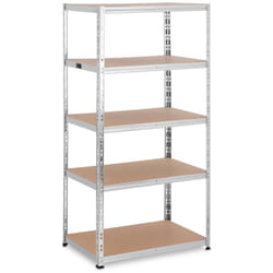 MSW - Scaffale metallico 90 x 60 x 180 cm 5 x 175 kg grigio