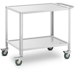 Carrello di servizio Carrello portavivande acciaio inox 2 ripiani 100 kg