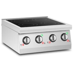 Royal Catering - Piastra a induzione piastra portatile ad induzione 4 piastre ø 12 - 26 cm