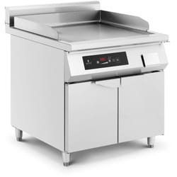 Royal Catering - Fry top a induzione piastra grill 10000 w liscia Timer 180 min 80 - 300 °c