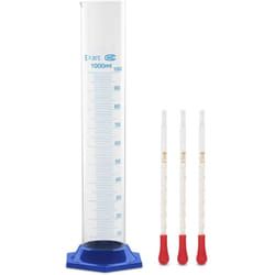 Steinberg Systems - Vetreria da laboratorio - Cilindro + 3 pipette in vetro - Set da 4 pezzi