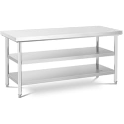 Royal Catering - Tavolo Inox Banco Da Lavoro Piano Cucina Gastronomia Inox 60x180 cm 600kg