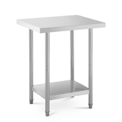 Royal Catering - Tavolo acciaio inox RCSSCB-76X61-E 76 x 61 cm - capacità di carico 480 kg