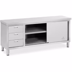 ⭐⭐⭐⭐⭐ Fino a 600 kg! Il più forzuto dei tavoli armadiati di marca Royal Catering ✅ Modello: RCSSCB-200X60-S ✅ Articolo: 10011 ...