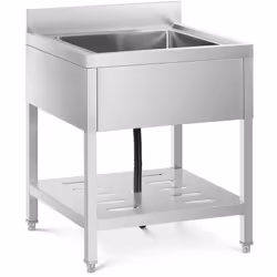 ⭐⭐⭐⭐⭐ Lavello in acciaio inox profondo con mobiletto e paraschizzi di marca Royal Catering ✅ Modello: RCSSS-70X70-S ✅ Articol ...