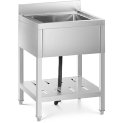 Lavello In Acciaio Inox Cucina Professionale Lavandino Ristorante 40x40x25,5cm