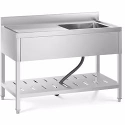 ⭐⭐⭐⭐⭐ Lavello in acciaio inox profondo con mobiletto e paraschizzi di marca Royal Catering ✅ Modello: RCSSS-120X60-S ✅ Artico ...