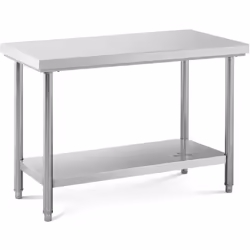 ⭐⭐⭐⭐⭐ Duraturo piano di lavoro in acciaio inox con ampia superficie di marca Royal Catering ✅ Modello: RCWT-120X60S ✅ Articol ...