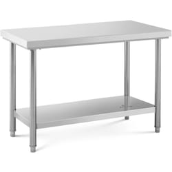 Royal Catering - Tavolo Inox Banco Da Lavoro Piano Cucina Gastronomia Acciaio Inox 120x60cm 137kg
