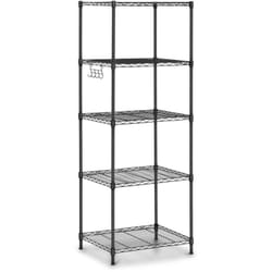 Royal Catering - Scaffale In Filo Metallico Scaffalatura Metallo Ripiani 55x45x150 cm 150 kg Nero