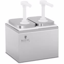 ⭐⭐⭐⭐⭐ Dispenser per salse versatile con due contenitori ed erogatore a pompa di marca Royal Catering ✅ Modello: RCDI-4L ✅ Art ...