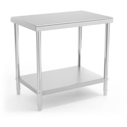 Royal Catering - Tavolo Inox Banco Da Lavoro Cucina 210 kg Professionale Inossidabile 90 x 60 cm