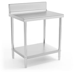 Royal Catering - Tavolo inox - 80 x 60 cm - Alzatina - Portata: 190 kg piano da lavoro cucina