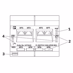 Phoenix Contact FL SWITCH 1104-4POE REG - Vista aggiuntiva 3