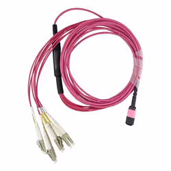 BlueOptics Alcatel-Nokia 3HE13896AA-5 kompatibles MPO-4xLC Multimode OM4 Patchkabel 5, 5 m, LC/APC, OM4, MPO, 4x LC
