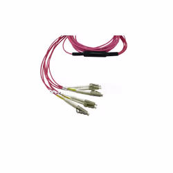 BlueOptics Alcatel-Nokia 3HE13896AA-5 kompatibles MPO-4xLC Multimode OM4 Patchkabel 5 cavo InfiniBand e in fibra ottica 5 m LC/APC Magenta