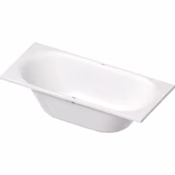 Duravit D-Neo 1 x vasca da bagno da incasso rettangolare 1800 x 800 x 465 mm capacità: 230 litri scarico centrale con due pen ...