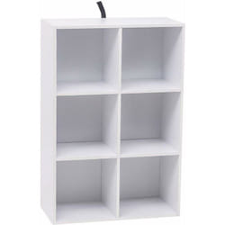 Libreria Scaffale Bianca Mensola di Legno da Esposizione per Casa Ufficio 89 cm - Woltu