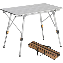 Tavolo da Campeggio Picnic Giardino Pieghevole Portatile Altezza Regolabile - Woltu