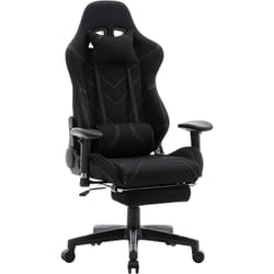 WOLTU Sedia Gaming Poltrona Gioco Girevole Altezza Regolabile per Casa e Ufficio nero