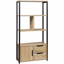 Descrizione prodotto WOLTU Bookshelf &. Scaffale di stoccaggio Design ingegnoso. stile semplice. stile nordico La struttura i ...