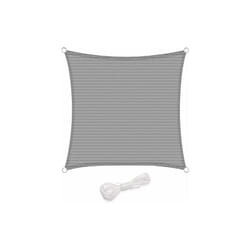 Tenda Vela Ombreggiante Telo Sole Ombra Giardino Parasole Grigio Chiaro 4x4 m - Woltu