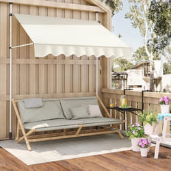 Tenda da Sole per Esterno. Tenda Parasole senza Perforazione. Telo Ombreggiante con Manovella. Altezza Regolabile. per Balcone. Veranda. Terrazza.