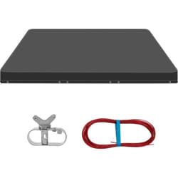 Copertura per Piscina Rettangolare 400x200x20 cm. Telo Copripiscina Invernale in pe 200g/m². Impermeabile. con Corda e Elemento di Fissaggio. Grigio