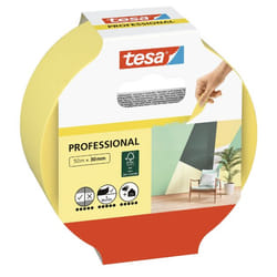 TESA Professional 50 m Carta gommata per imbianchini Adatto per uso interno Adatto per uso esterno Giallo
