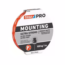 Nastro Tesa Mounting Pro Ultra 66792-00003 - 5 metri x 19mm Nastro per montaggio più resistente è adatto per il fissaggio di  ...