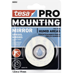 tesa Mounting PRO Spiegel 66952-00000-00 Nastro per fissaggio Bianco (L x L) 1.5 m x 19 mm 1 pz.