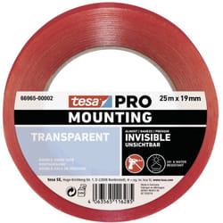 Tesa - Mounting pro Transparent 66965-00002-00 Nastro per fissaggio Trasparente (l x l) 25 m x 19 mm 1 pz.