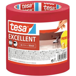 Excellent 56549-00000-00 Nastro crespato Rosso (l x l) 50 m x 50 mm 2 pz. - Tesa