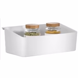 TESA 700620000000, Organizzatore, Cestello, Montabile a parete, Contenitore di spezie, Utensile, Bianco, Plastica