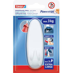 TESA 59025-00000-00 gancio di stoccaggio domestico Interno Gancio da parete Bianco 1 pz